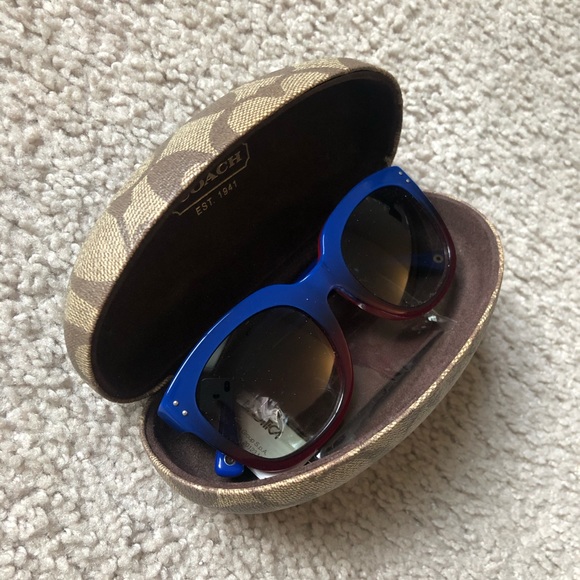 Coach women’s blue and red gradient sunglasses - Picture 1 of 5
